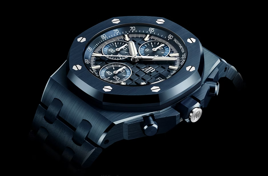 Audemars Piguet Royal Oak Offshore blue ceramic chronograph watch